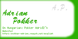 adrian pokker business card